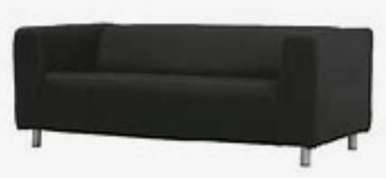 IKEA 2er Klippan Sofa schwarz, &euro; 100,00